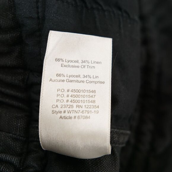 Aritzia Wilfred Free Blak Linen Blend Habitus Shorts Womens Sz M - Picture 5 of 10